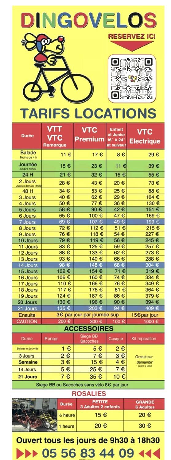 grille des prix dégressifs